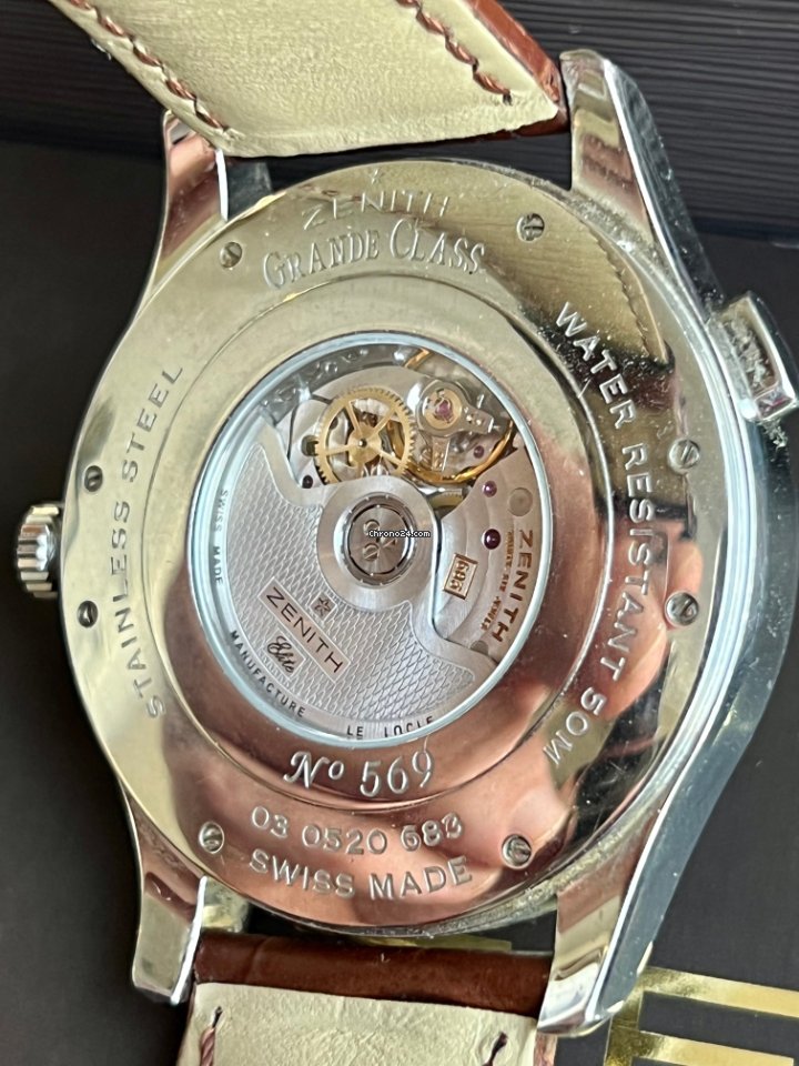 IMG_9081 Zenith Elite Dual Time Mens watch Unisex Automatic Steel 03.0520.683 01.c492 Replica 5