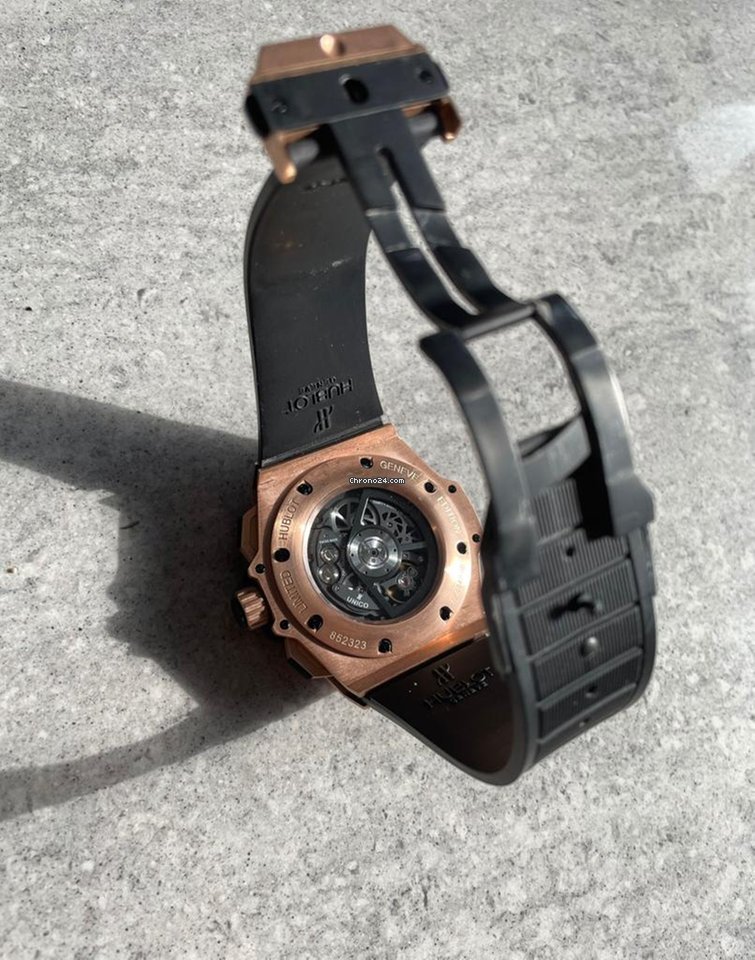 IMG_9081 Hublot King Power Mens watch Unisex Automatic Rose gold 701.OX.0180.RX Replica 5