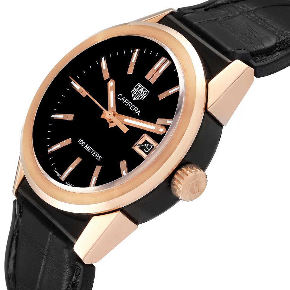 TAG Heuer Carrera Lady Womens watch Quartz Gold Steel WBG1351.FC6418 Replica 5