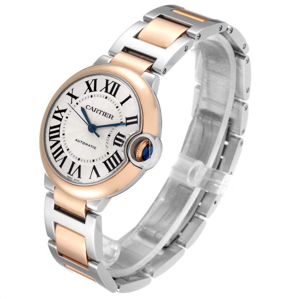 IMG_9081 Cartier Ballon Bleu 36mm Womens watch Automatic Gold Steel W2BB0003 Replica 5