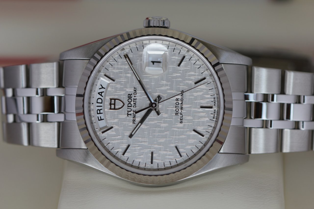 Tudor Prince Date Mens watch Unisex Automatic Steel 76214 Linen dial Replica 5
