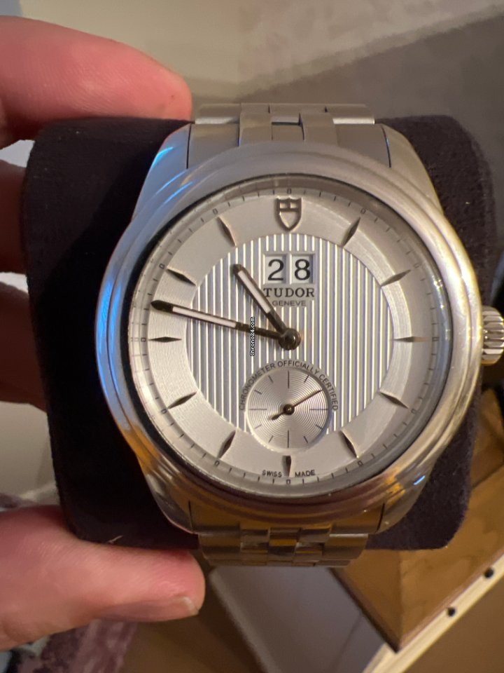 IMG_9081 Tudor Glamour Double Date Mens watch Unisex Automatic Steel 57100-0002 Replica 5