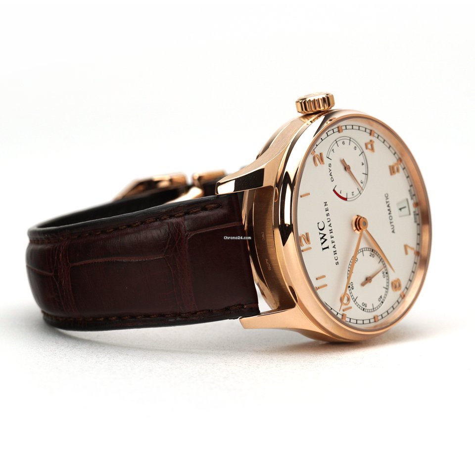 IWC Portuguese Automatic Mens watch Unisex Automatic Rose gold IW500101 Replica 5
