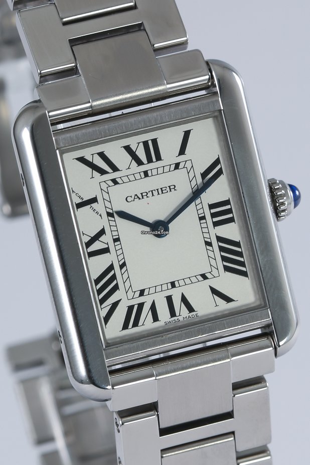 IMG_9081 Cartier Tank Womens watch Quartz Steel WSTA0051 Replica 5