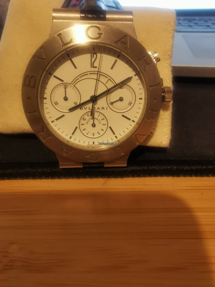 Bulgari Diagono Mens watch Unisex Automatic White gold CHW40GAM Replica 5