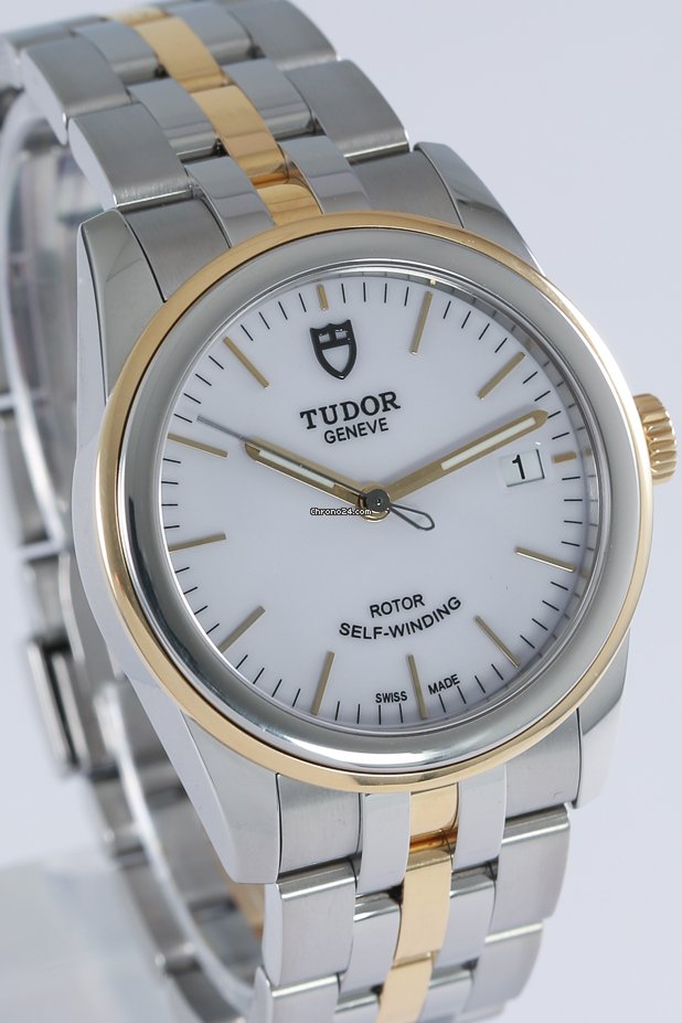 IMG_9081 Tudor Glamour Date Mens watch Unisex Automatic Gold Steel 55003 Replica 5