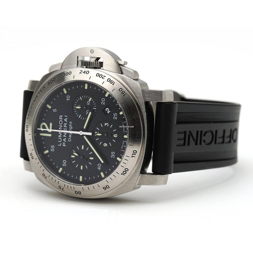 IMG_9081 Panerai Luminor Chrono Mens watch Unisex Automatic Steel PAM 00196 Replica 5