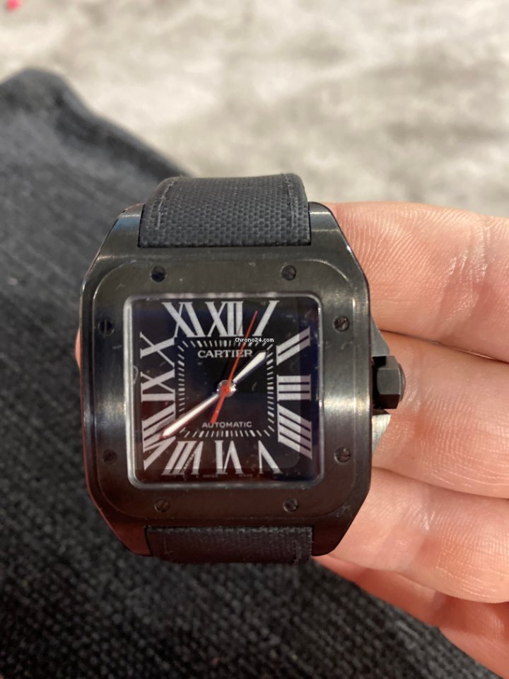 IMG_9081 Cartier Santos 100 Mens watch Unisex Automatic Steel WSSA0006 Replica 5