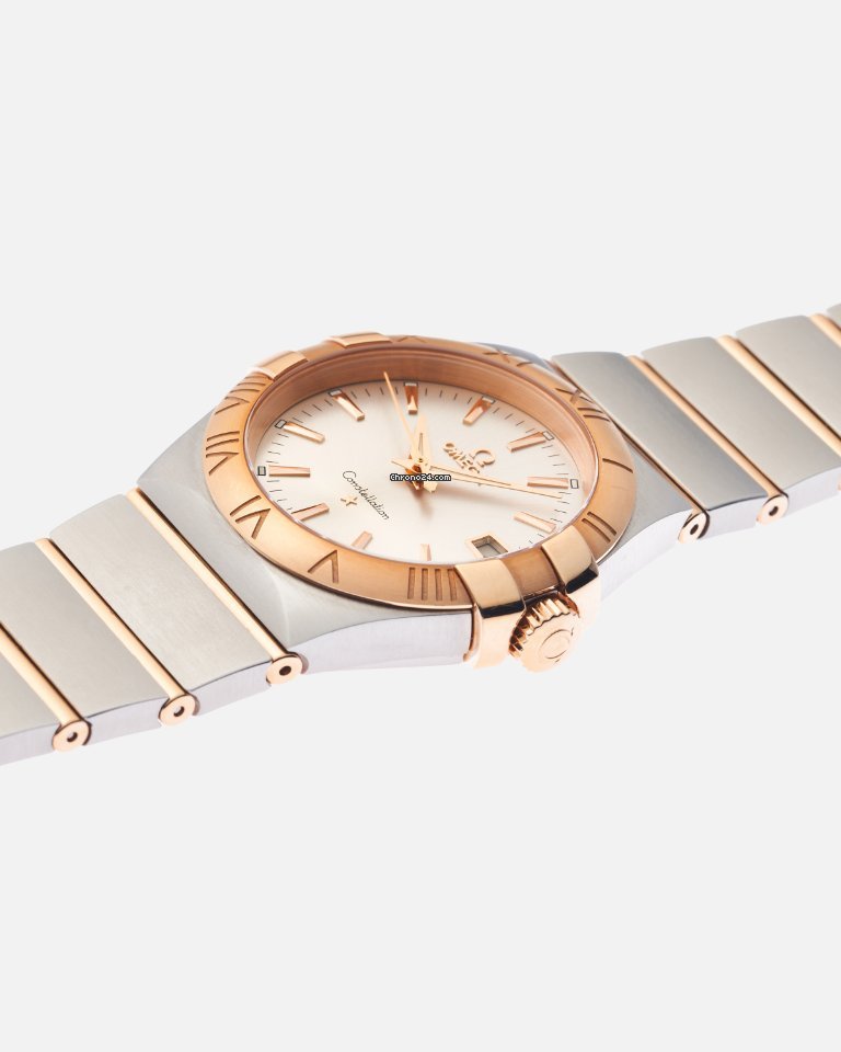 Omega Constellation Quartz Mens watch Unisex Quartz Gold Steel 123.20.35.60.02.001 Replica 5