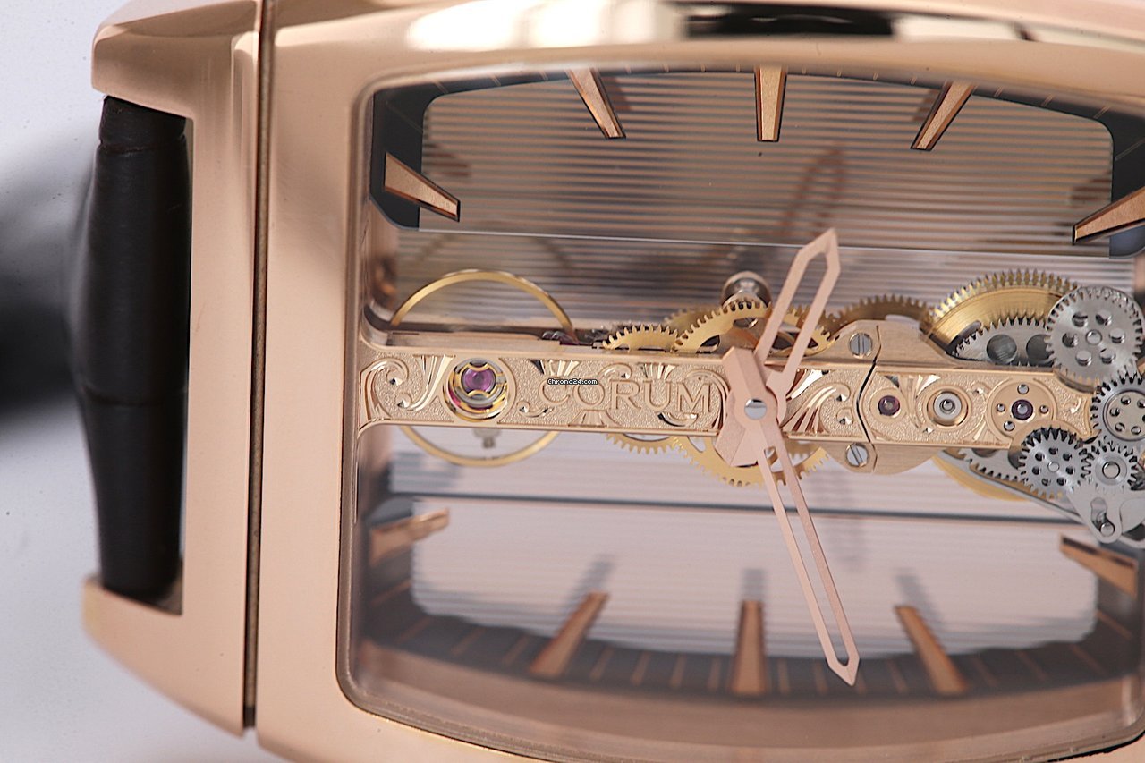 Corum Golden Bridge Mens watch Unisex Rose gold 113.160.55 0002 0000 Replica 5