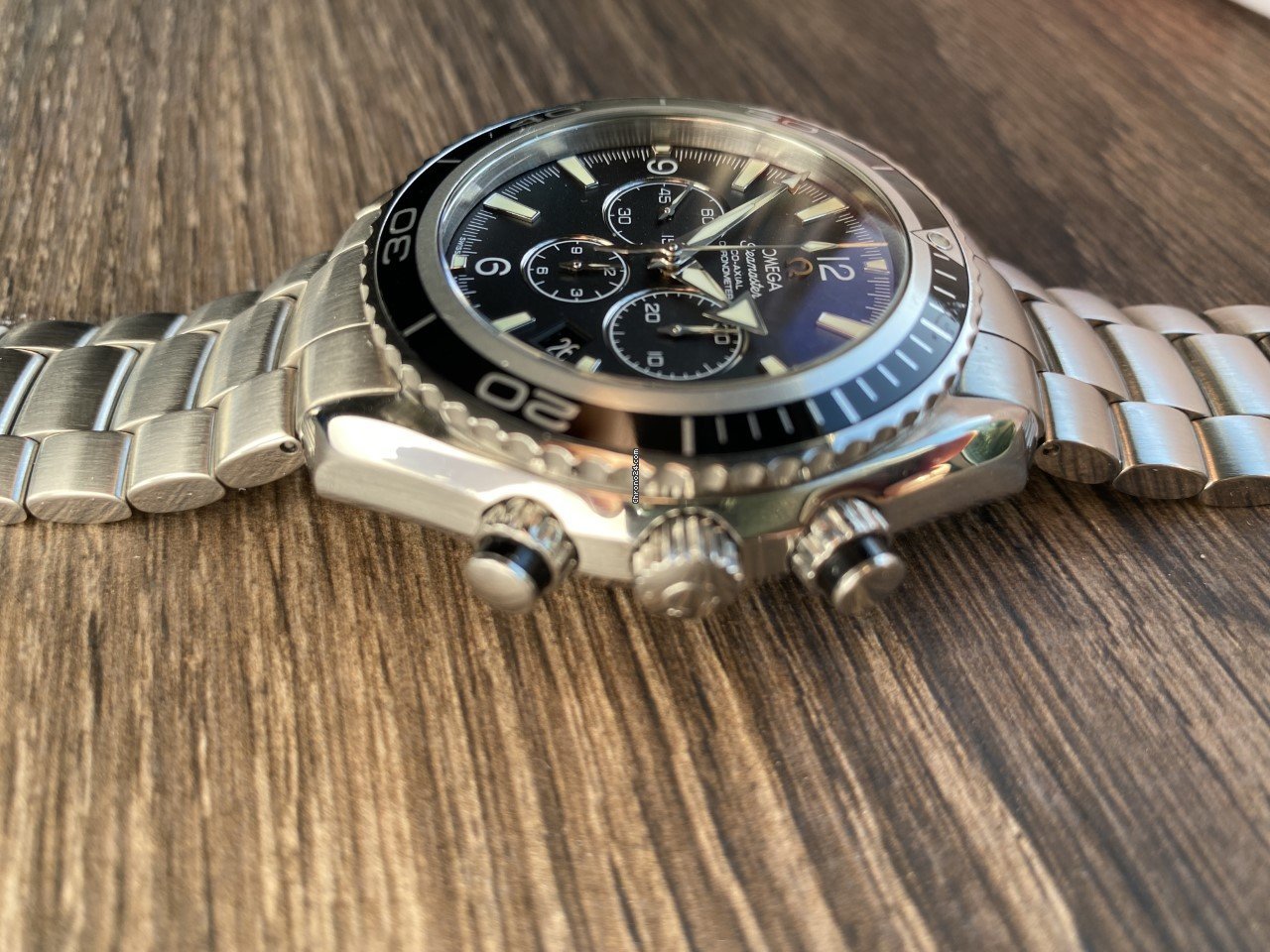 IMG_9081 Omega Seamaster Planet Ocean Chronograph Mens watch Unisex Automatic Steel 2210.50.00 Replica 5