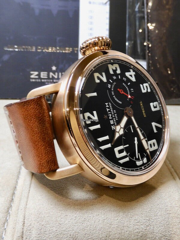 Zenith Pilot Manual winding Rose gold 18.2420.5011 21.C723 Replica 5