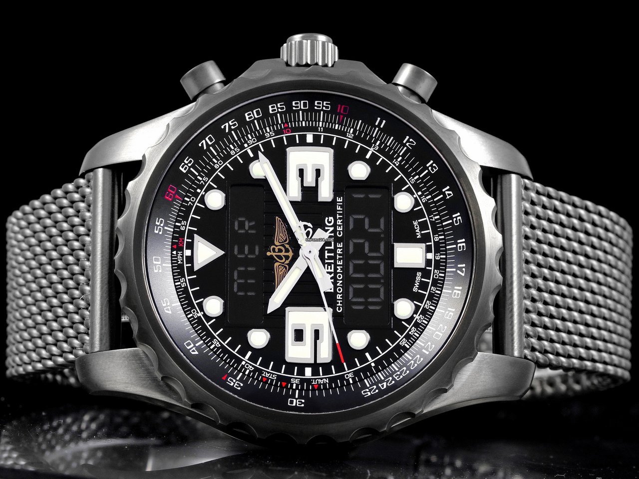 IMG_9081 Breitling Chronospace Mens watch Unisex Quartz Steel M7836522 L521 Replica 5