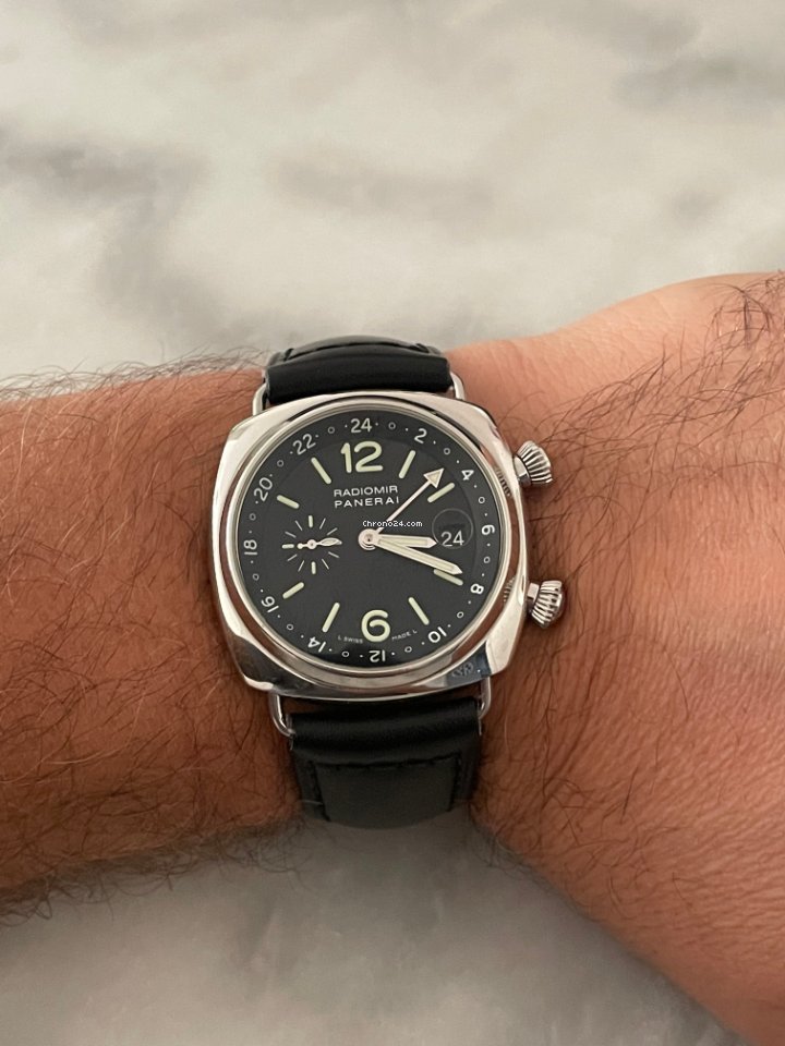 IMG_9081 Panerai Radiomir GMT Mens watch Unisex Automatic Steel PAM 00184 Replica 5