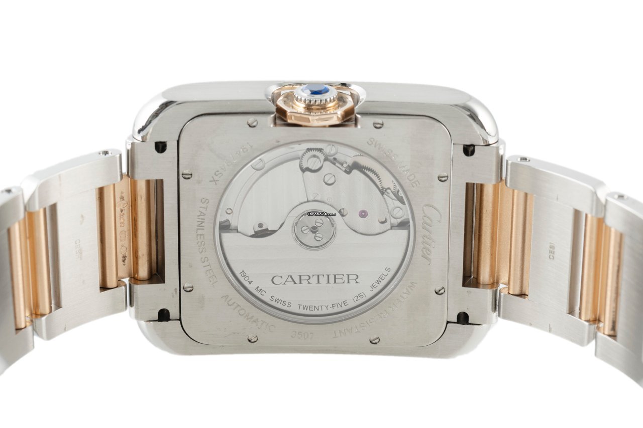 Cartier Tank Anglaise Mens watch Unisex Automatic Gold Steel 3507 Replica 5