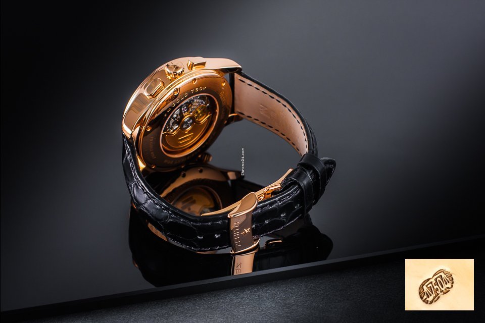 IMG_9081 Zenith Mens watch Unisex Automatic Rose gold 18 0520 4037 Replica 5