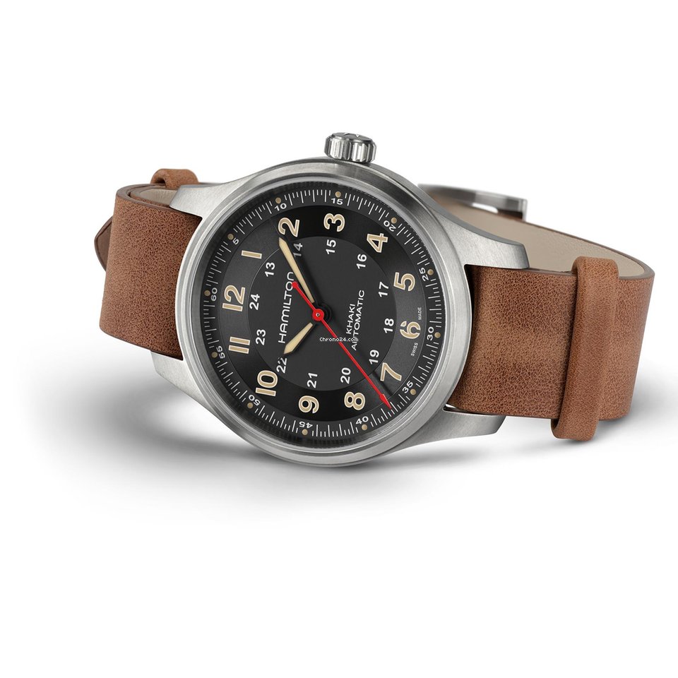 Hamilton Khaki Field Titanium Mens watch Unisex Automatic Titanium H70645533 Replica 5