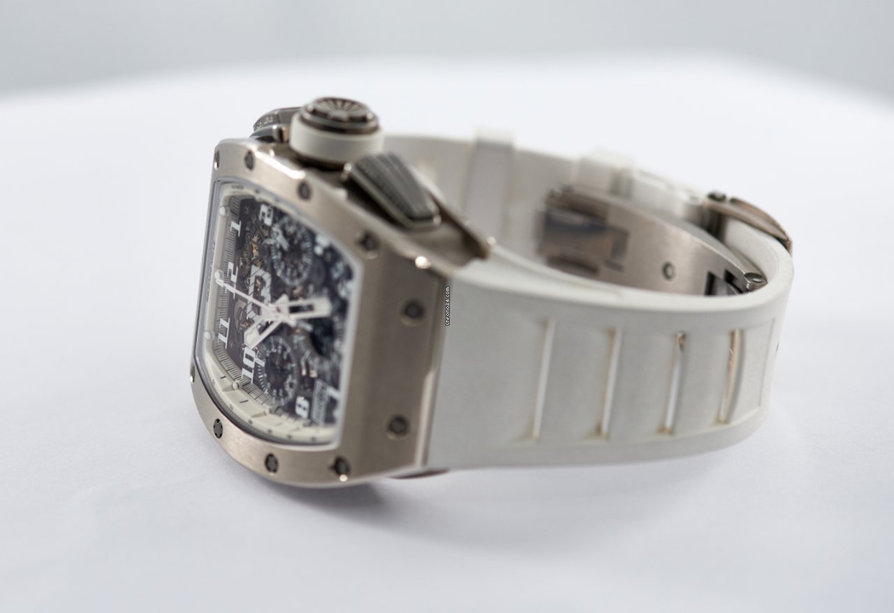 Richard Mille RM 011 Mens watch Unisex Automatic White gold RM011 Replica 5