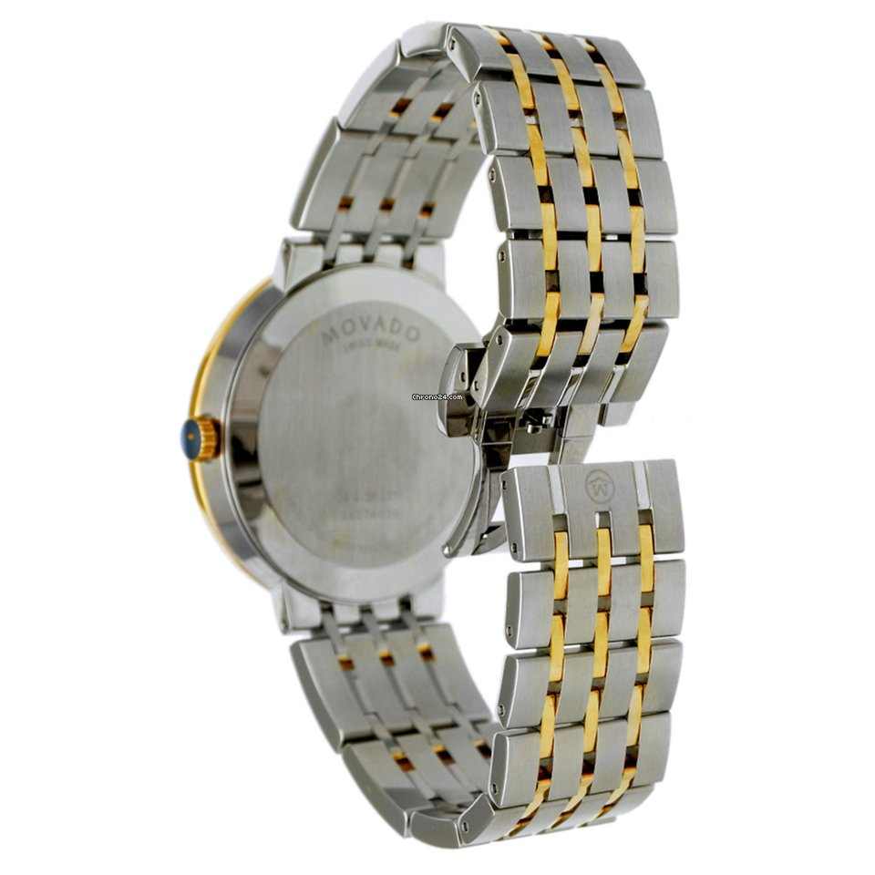 IMG_9081 Movado Esperanza Mens watch Unisex Quartz Gold Steel 0607058 Replica 5