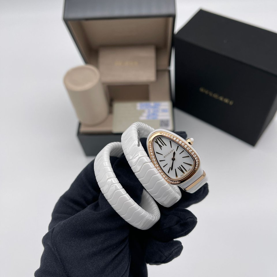 IMG_9081 Bulgari Serpenti Womens watch Quartz Ceramic 102886 Replica 5