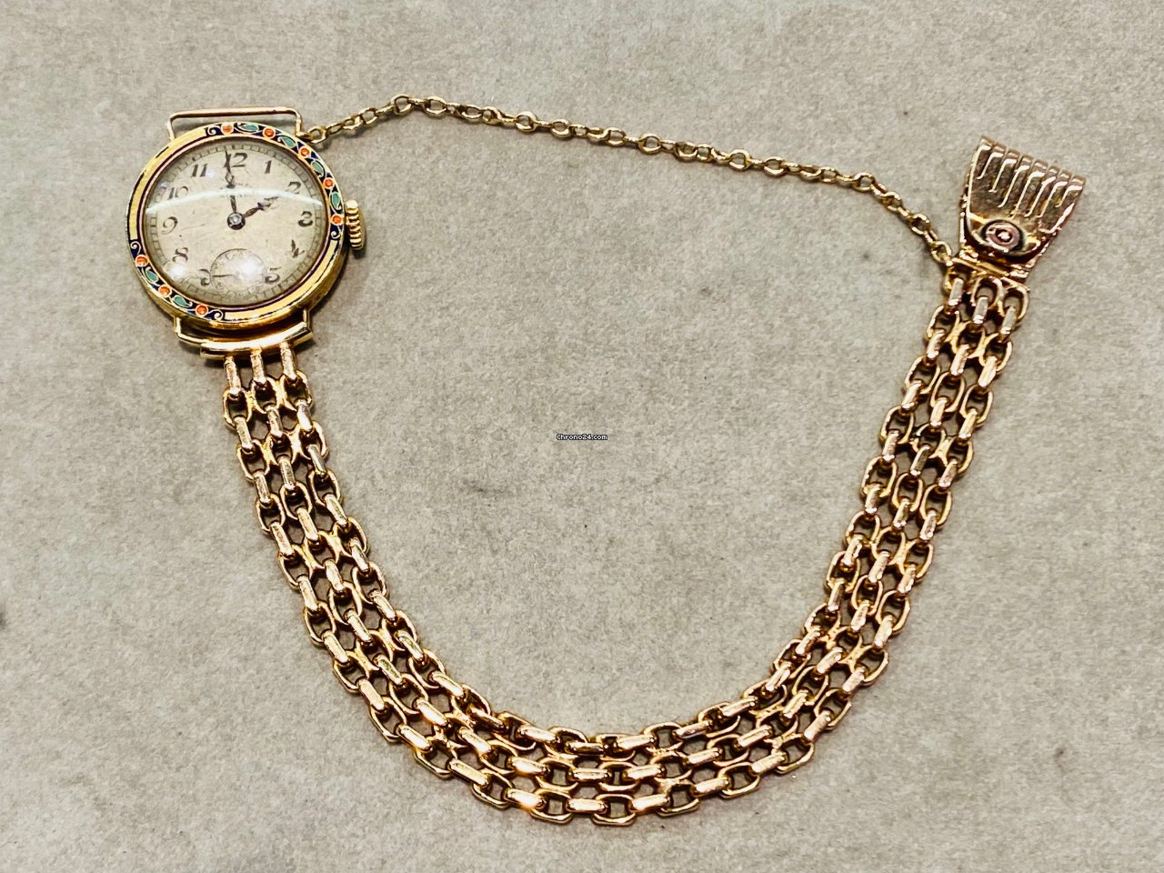 IMG_9081 Movado Womens watch Manual winding Yellow gold Movado Chronom??tre Replica 5
