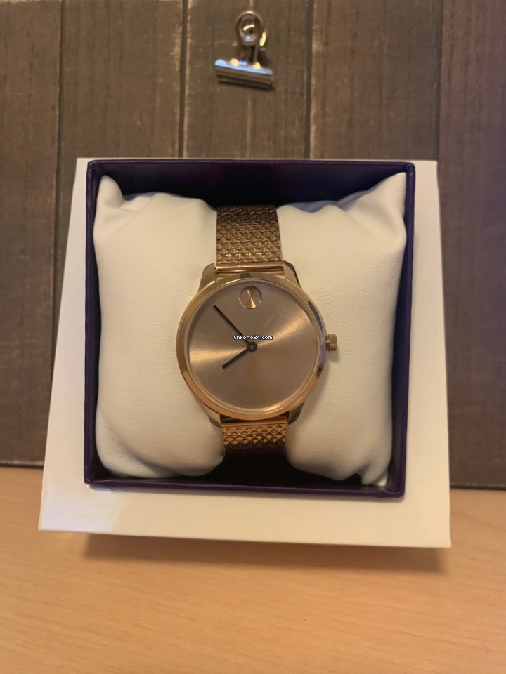 IMG_9081 Movado Bold Mens watch Unisex Quartz Gold Steel 3600373 Replica 5