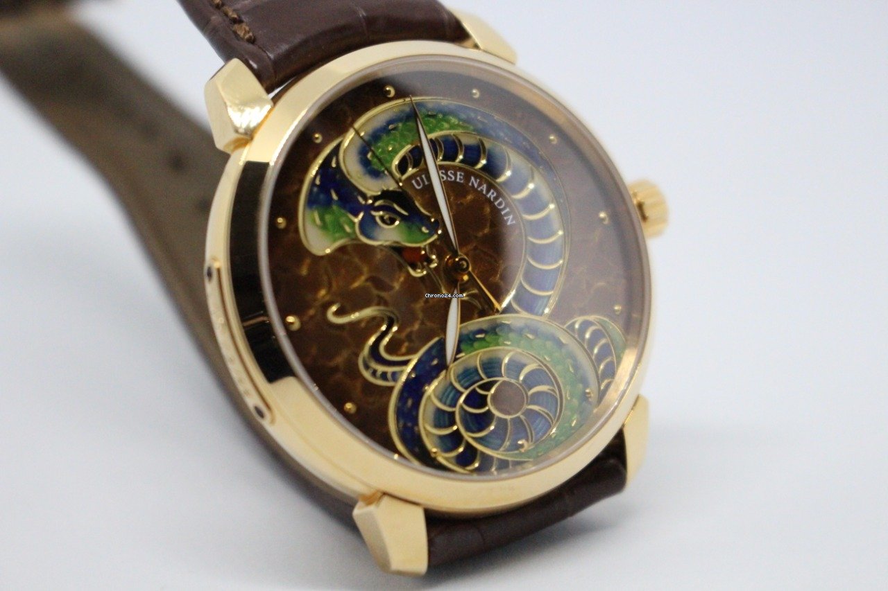 IMG_9081 Ulysse Nardin Classico Mens watch Unisex Automatic Rose gold 8156 111 2 SNAKE Replica 5