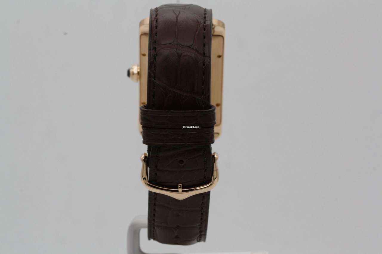 IMG_9081 Cartier Tank Americaine Mens watch Unisex Automatic Rose gold 2505 Replica 5
