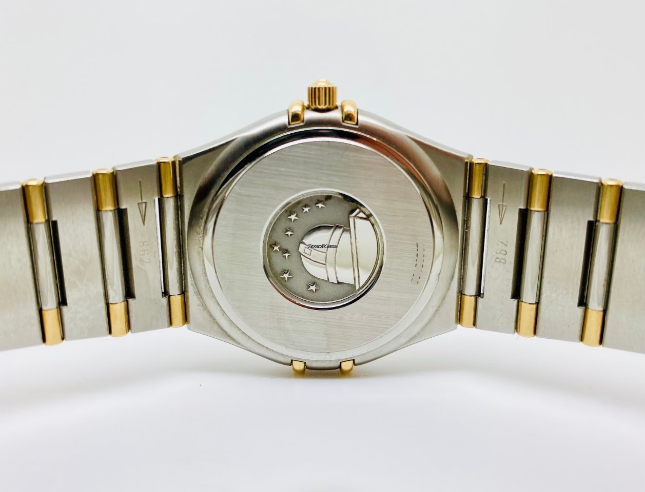 IMG_9081 Omega Constellation Mens watch Unisex Quartz Gold Steel 13123000 Replica 5