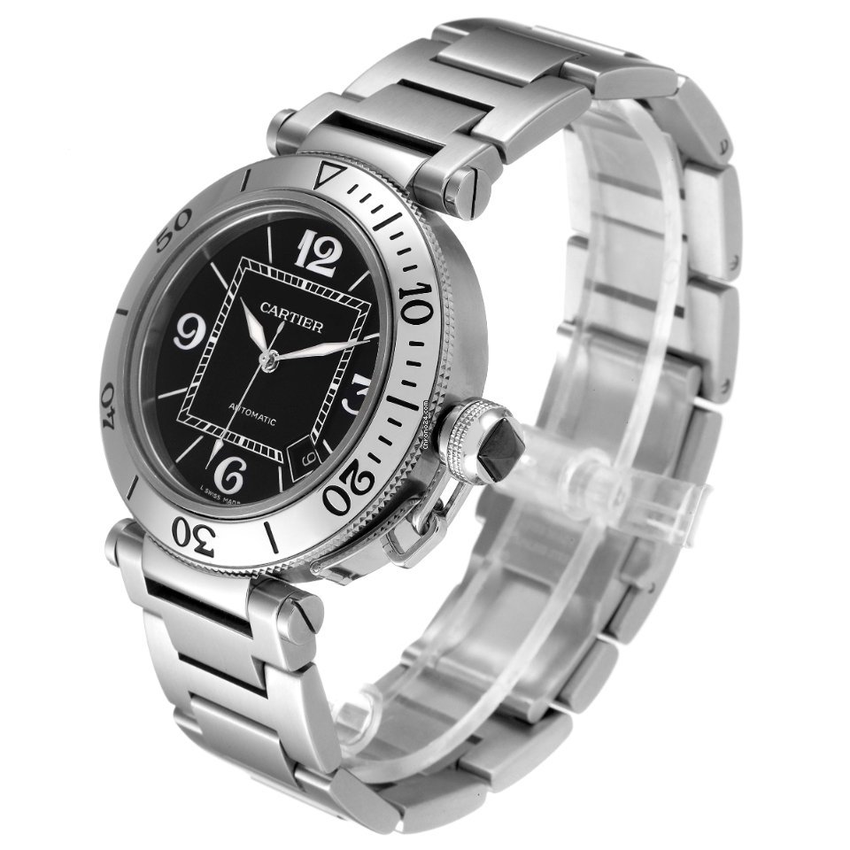 IMG_9081 Cartier Pasha Seatimer Mens watch Unisex Automatic Steel W31077M7 Replica 5