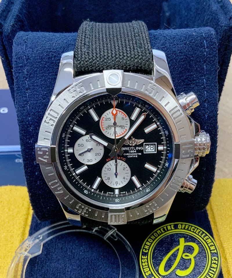 IMG_9081 Breitling Super Avenger II Mens watch Unisex Automatic Steel A13371 Replica 5