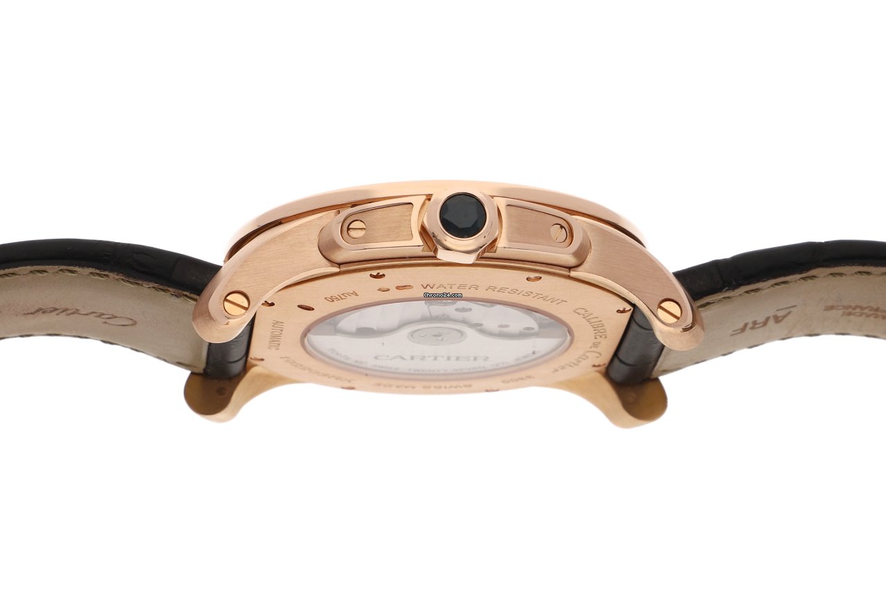IMG_9081 Cartier Calibre de Cartier Mens watch Unisex Automatic Red gold W7100007 Replica 5