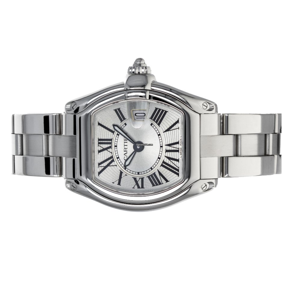 IMG_9081 Cartier Roadster Womens watch Quartz Steel W62016V3 2675 Replica 5