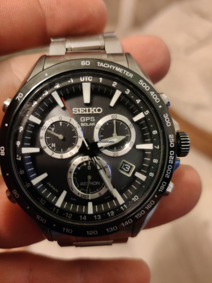 IMG_9081 Seiko Astron GPS Solar Chronograph Mens watch Unisex Automatic Steel SSE011J1 Replica 5