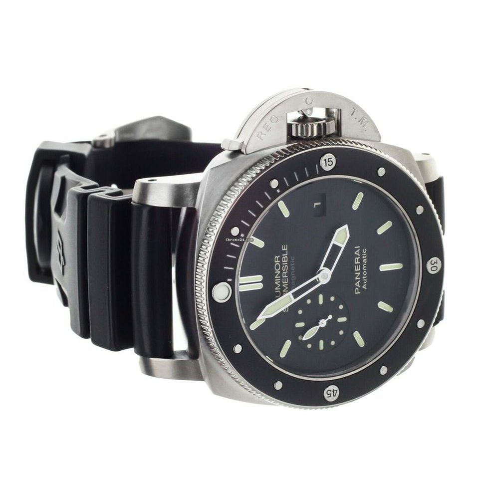 Panerai Luminor Submersible 1950 3 Days Automatic Mens watch Unisex Automatic Titanium PAM389 Replica 5