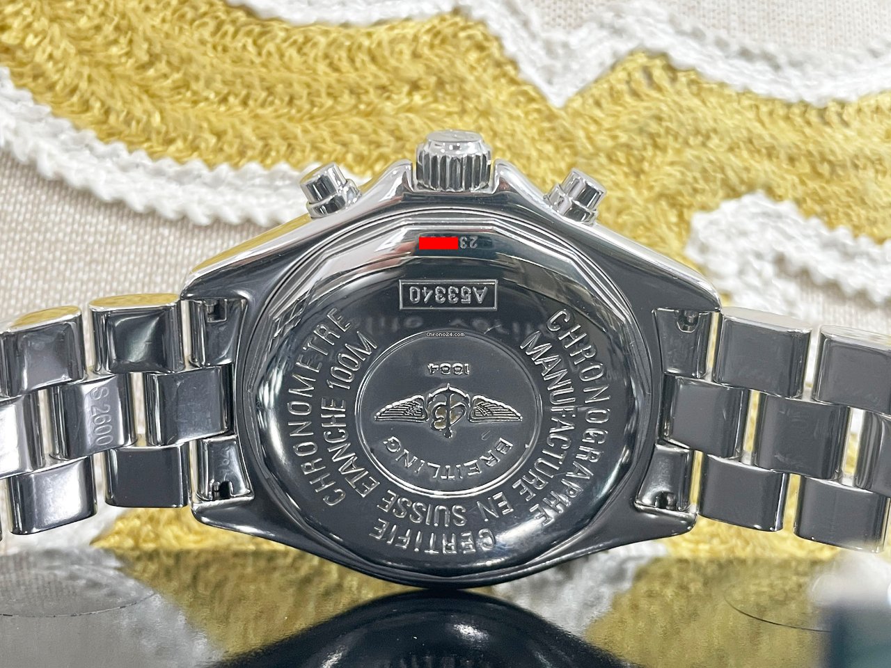 IMG_9081 Breitling Transocean Chronograph Mens watch Unisex Quartz Steel A53340 Replica 5