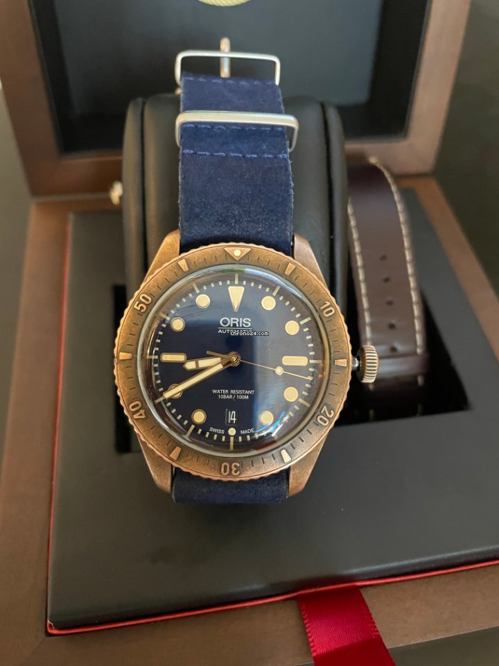 IMG_9081 Oris Carl Brashear Mens watch Unisex Automatic Bronze 01 733 7720 3185-Set LS Replica 5