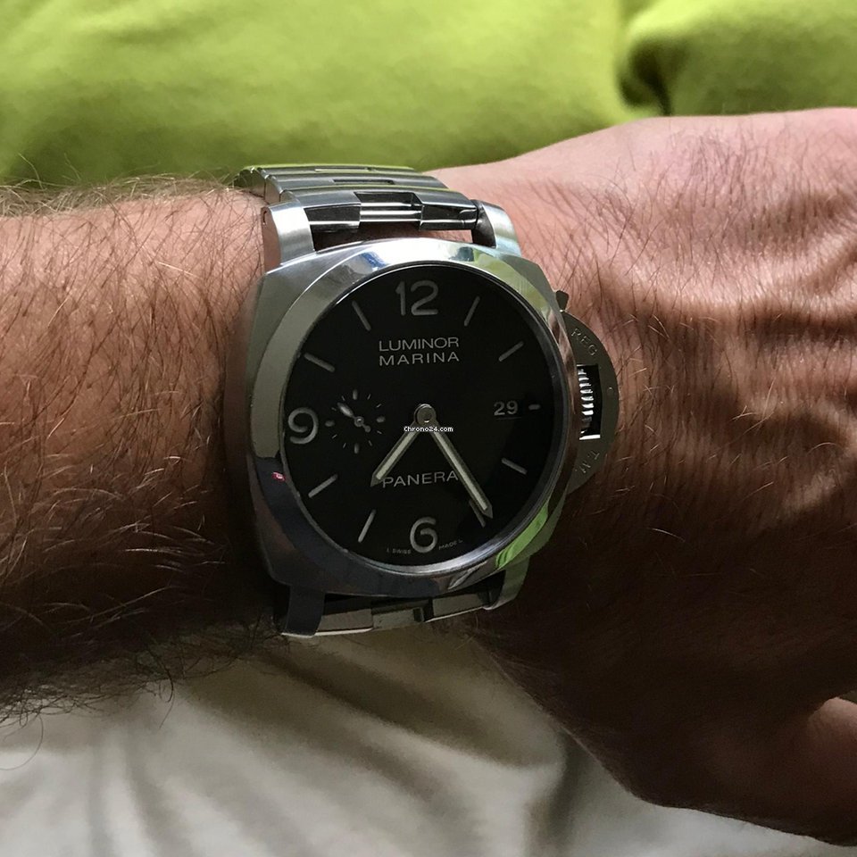 IMG_9081 Panerai Luminor Marina 1950 3 Days Automatic Mens watch Unisex Automatic Steel PAM 00328 Replica 5