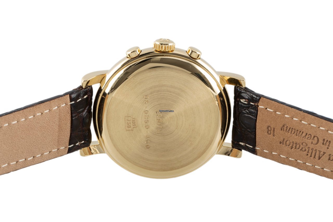Zenith El Primero Chronograph Mens watch Unisex Automatic Yellow gold 06-0250-400 Replica 5