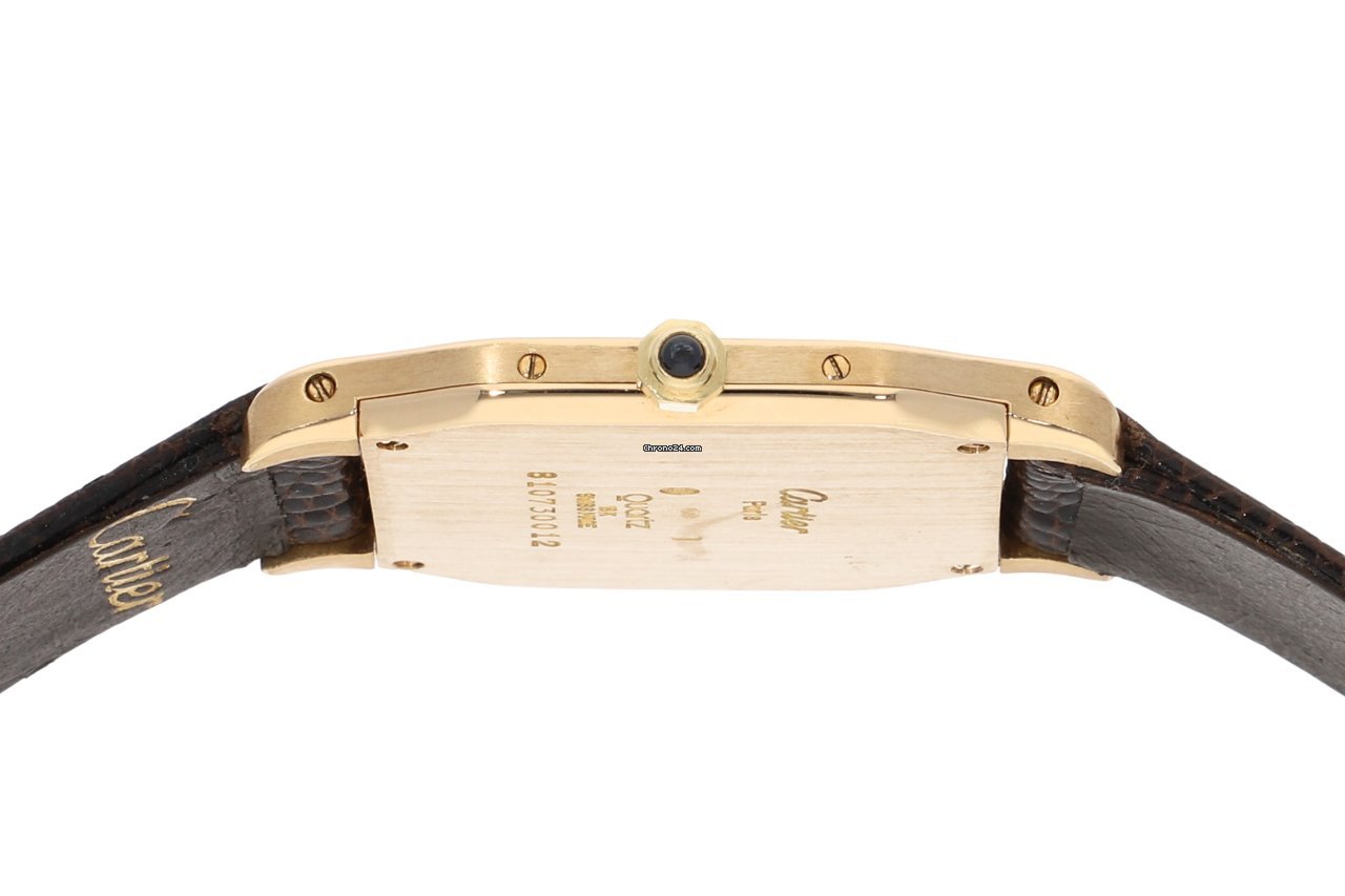 IMG_9081 Cartier Santos Dumont Womens watch Quartz Yellow gold 8107 Replica 5