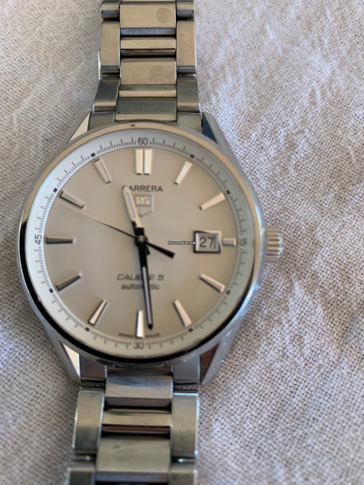 IMG_9081 TAG Heuer Carrera Calibre 5 Mens watch Unisex Automatic Steel WAR211B-4 Replica 5