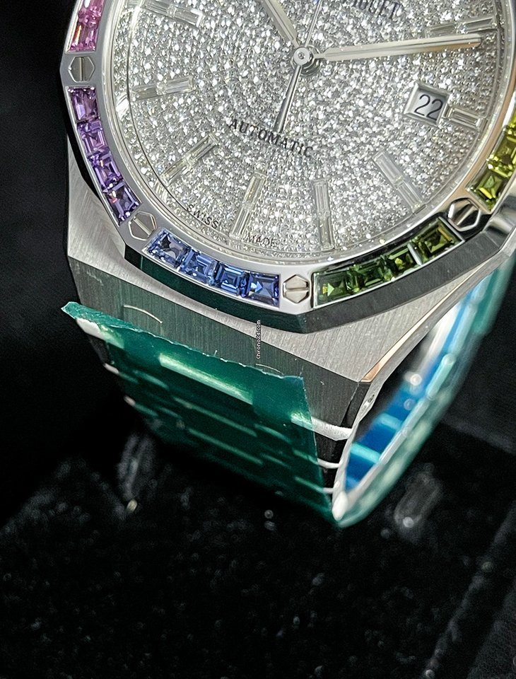 IMG_9081 Audemars Piguet Royal Oak Mens watch Unisex Automatic White gold 15413BC.YY.1220BC.01 Replica 5