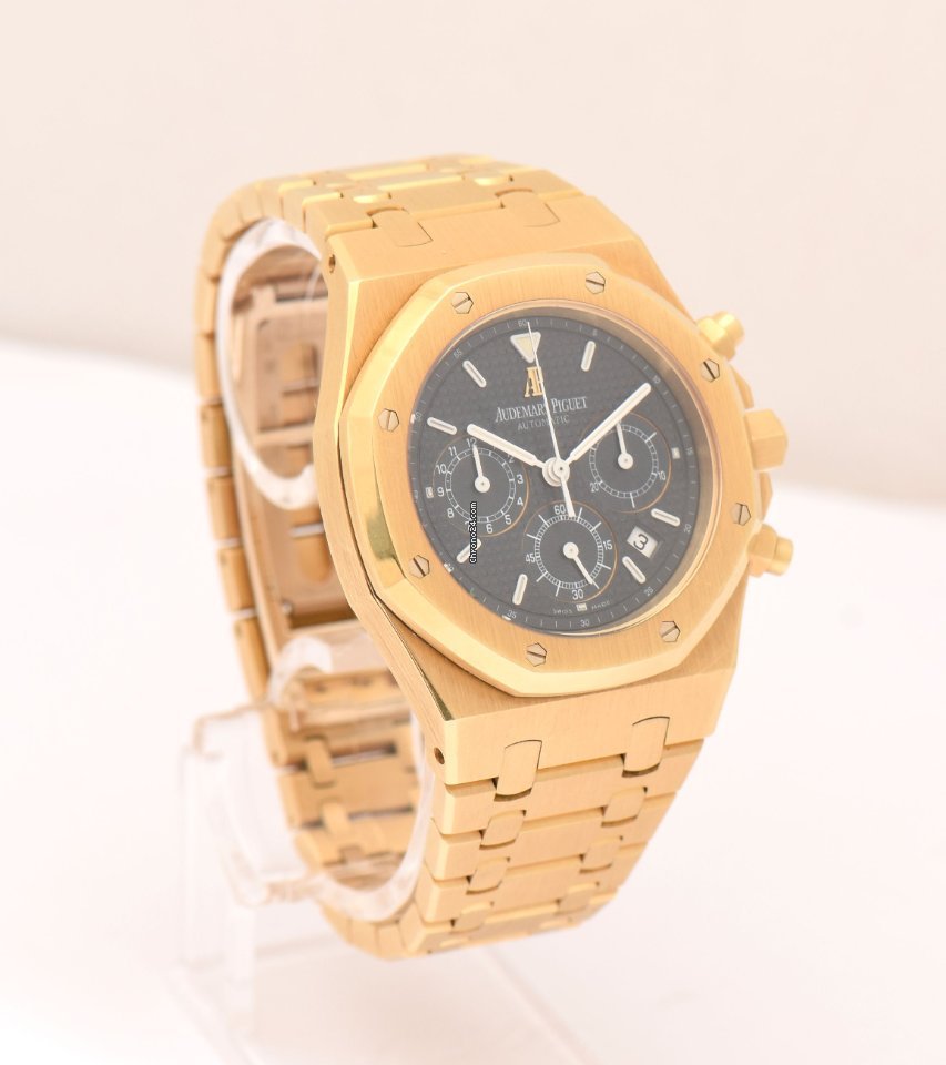 IMG_9081 Audemars Piguet Royal Oak Chronograph Mens watch Unisex Automatic Yellow gold 25860BA1110BA Replica 5