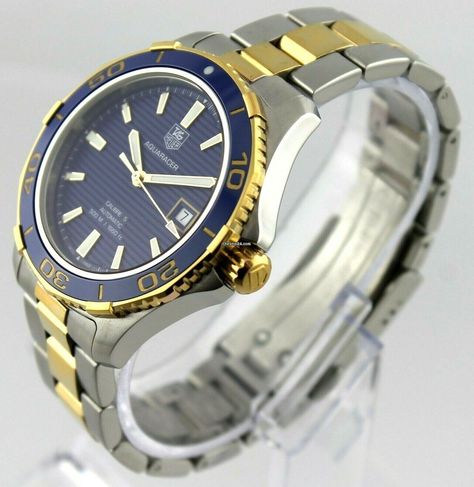 IMG_9081 TAG Heuer Aquaracer 500M Mens watch Unisex Automatic Gold Steel WAK2120.BB0835 Replica 5