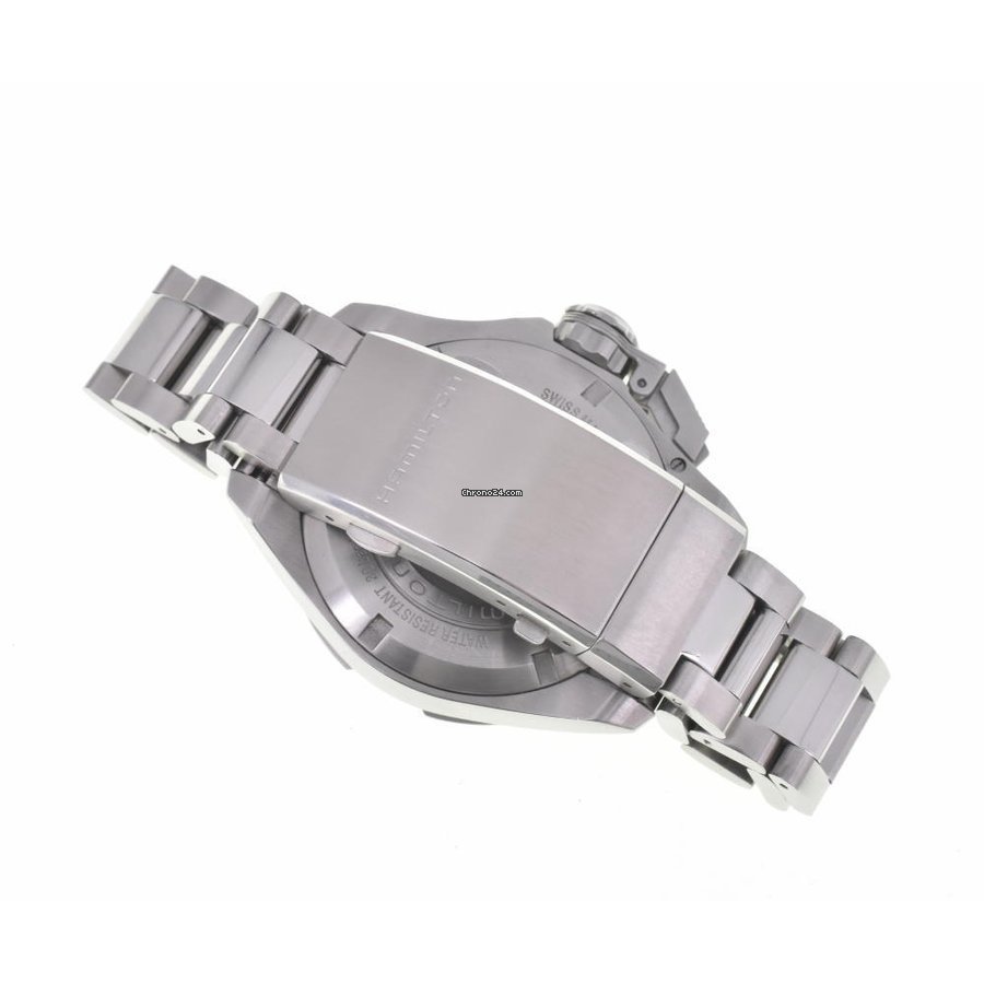IMG_9081 Hamilton Khaki Navy Frogman Mens watch Unisex Automatic Steel H77605135 Replica 5