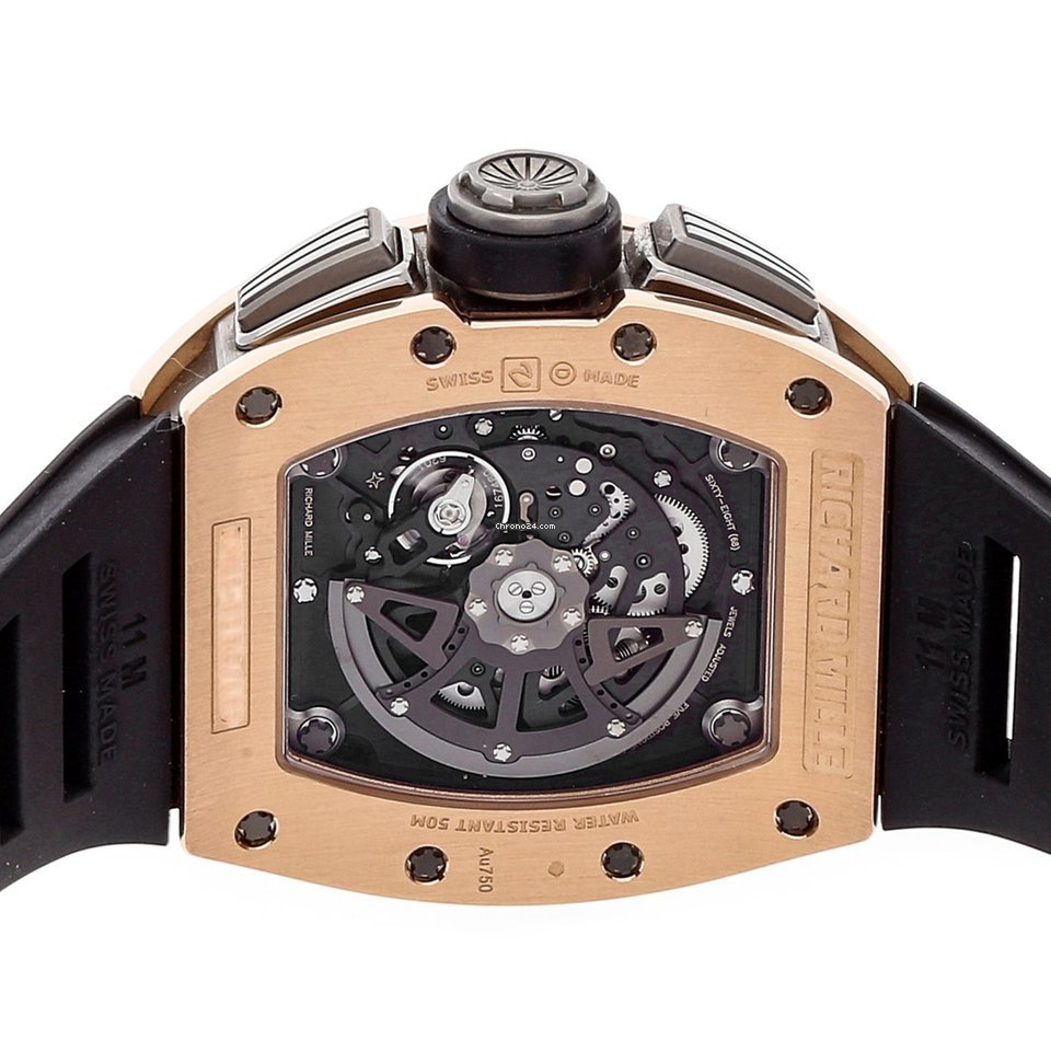 IMG_9081 Richard Mille RM 011 Mens watch Unisex Automatic Rose gold RM 11-02 Replica 5