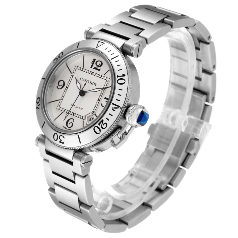 IMG_9081 Cartier Pasha Seatimer Mens watch Unisex Automatic Steel W31080M7 Replica 5