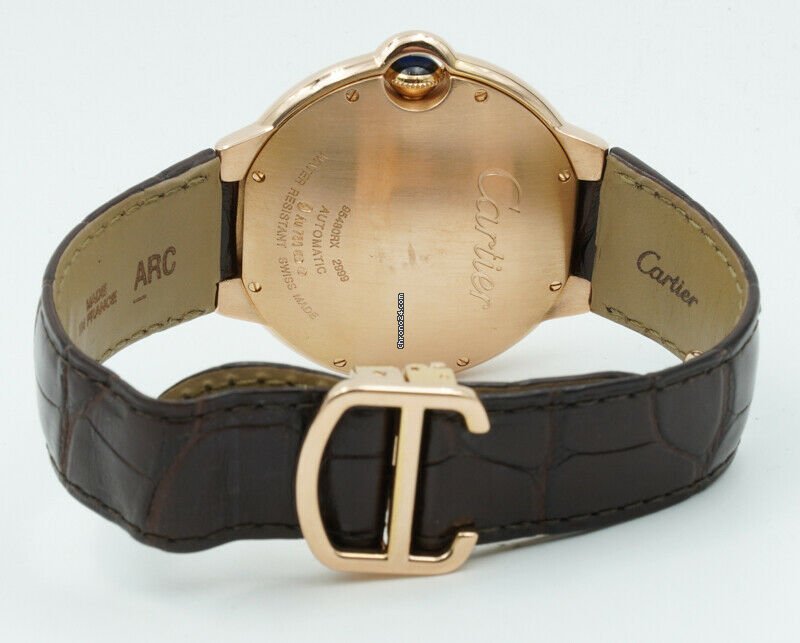 IMG_9081 Cartier Ballon Bleu 42mm Mens watch Unisex Automatic Rose gold W6920037 Replica 5
