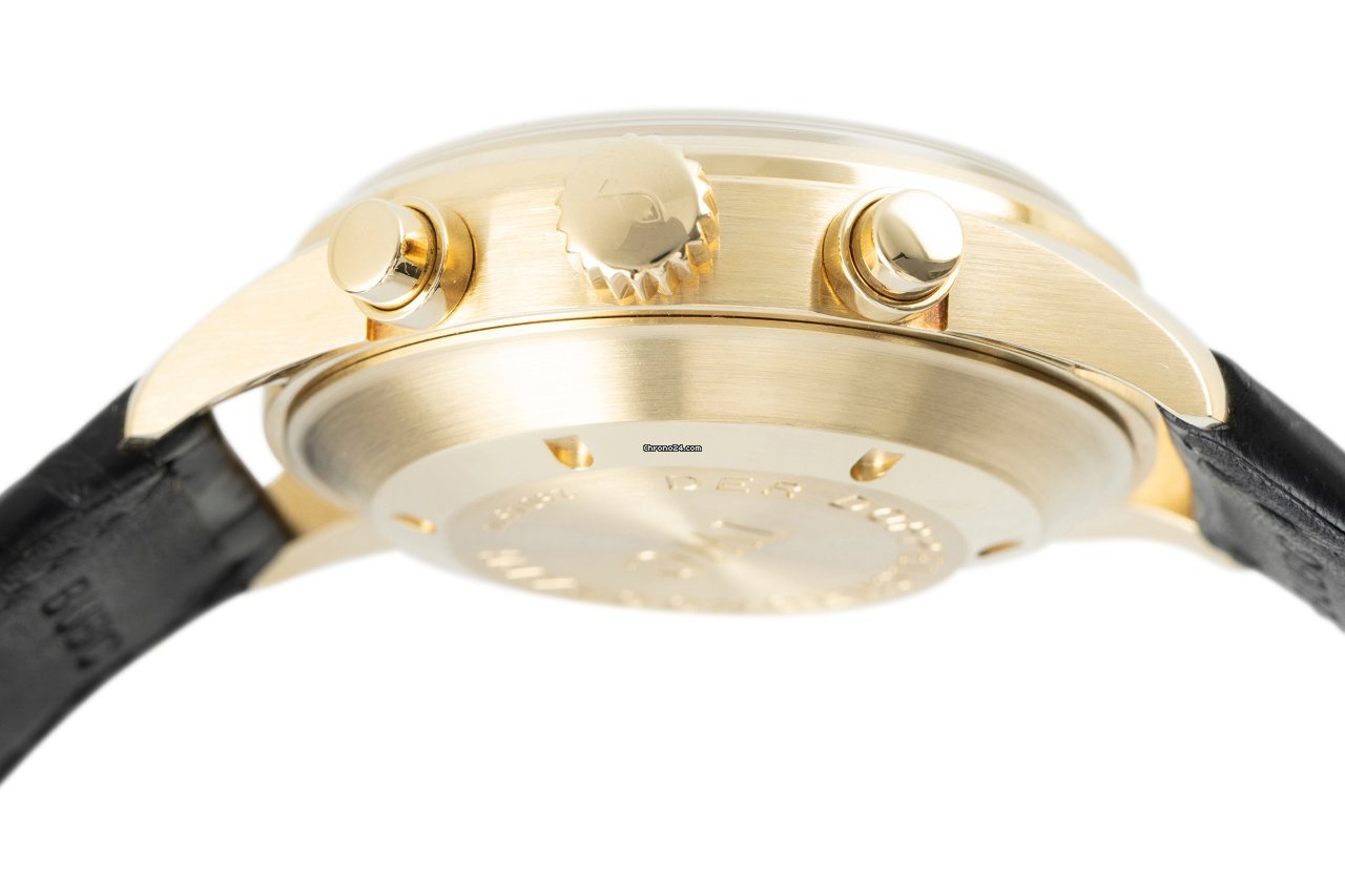 IMG_9081 IWC Pilot Double Chronograph Mens watch Unisex Automatic Yellow gold 3711 Replica 5