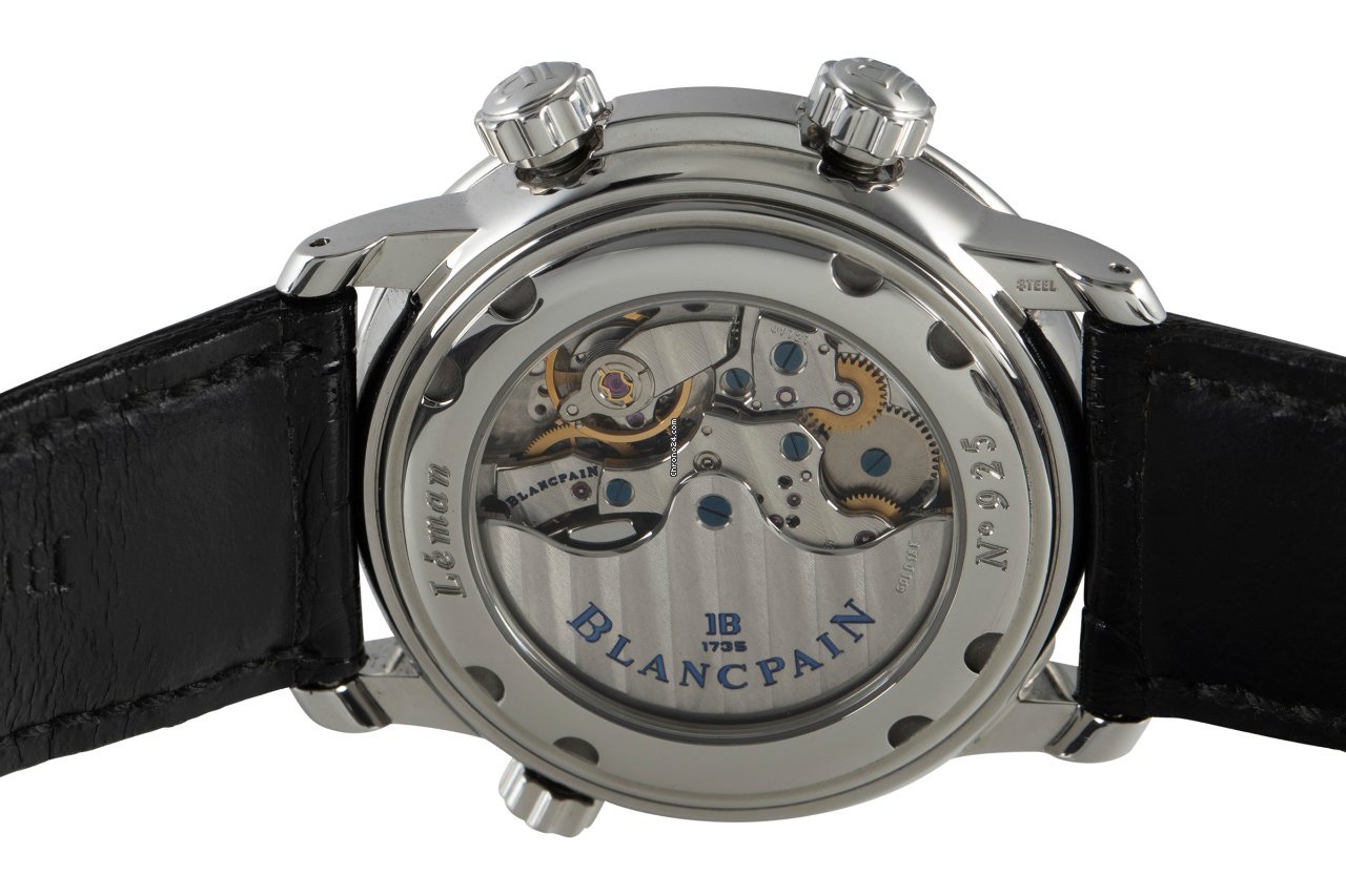 IMG_9081 Blancpain Leman Reveil GMT Mens watch Unisex Automatic Steel 2041-1542M-53B Replica 5